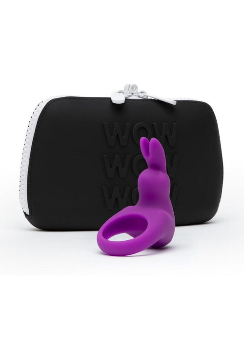 Load image 1 in gallery view. Happy Rabbit Cock Ring Rechargeable Silicone Kit - Black/Purple - 2 Piece
