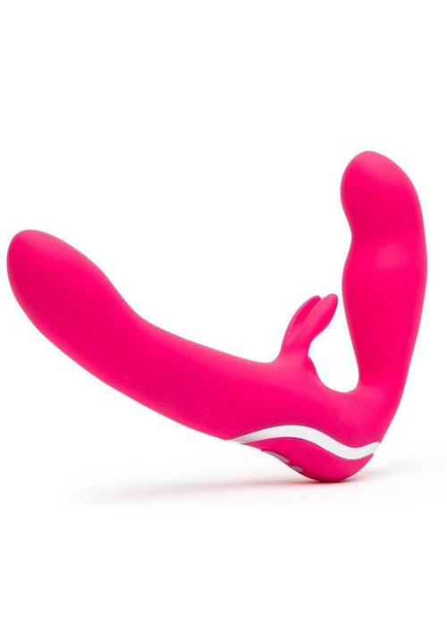 Load image 1 in gallery view. Happy Rabbit Strapless Strap-On Silicone Rabbit Vibrator - Pink