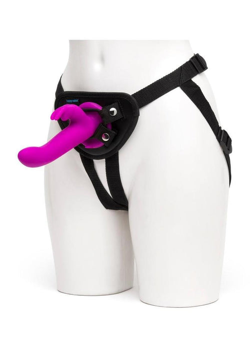 Load image 1 in gallery view. Happy Rabbit Vibrating Strap-On Silicone Vibrating Harness - Purple - Set