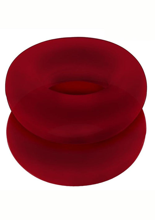 Load image 1 in gallery view. Hunkyjunk Stiffy Bulge Silicone Cock Rings - Cherry Ice/Red - 2 Pack