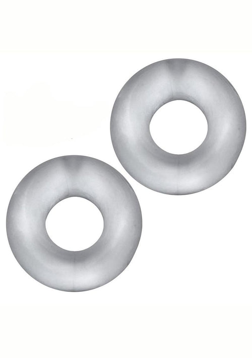 Load image 1 in gallery view. Hunkyjunk Stiffy Bulge Silicone Cock Rings - Clear/Clear Ice - 2 Pack