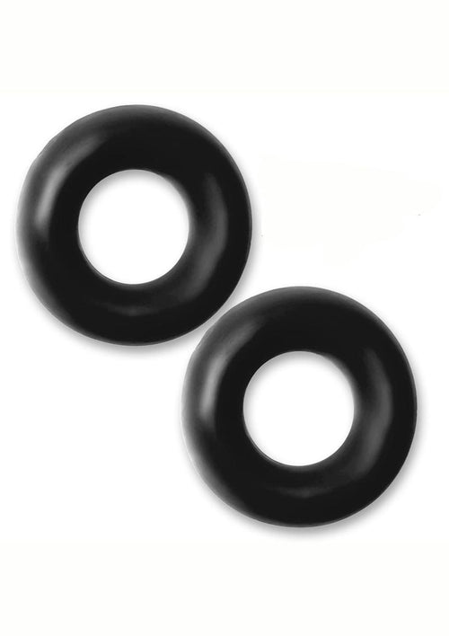 Load image 1 in gallery view. Hunkyjunk Stiffy Bulge Silicone Cock Rings - Black/Tar Ice - 2 Pack