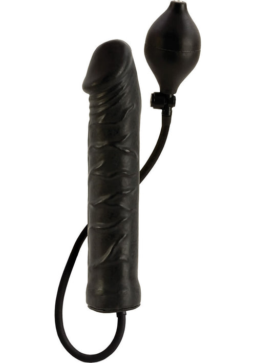 Load image 1 in gallery view. Inflatable Stud Dildo - Black - 9.5in