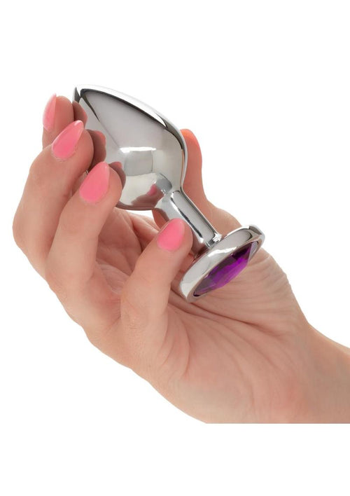 Load image 1 in gallery view. Jewel Amethyst Aluminum Anal Plug Jewel