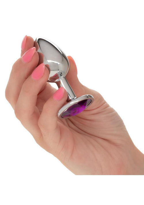 Load image 1 in gallery view. Jewel Amethyst Aluminum Anal Plug Jewel