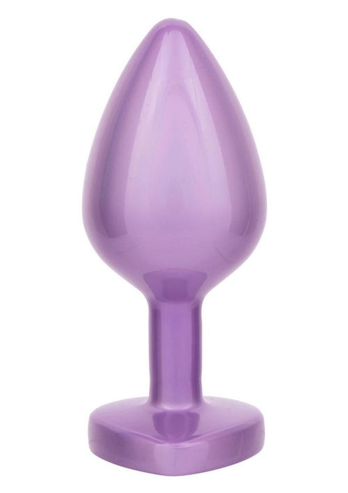 Load image 1 in gallery view. Jewel Amethyst Heart Anal Plug - Purple - Large