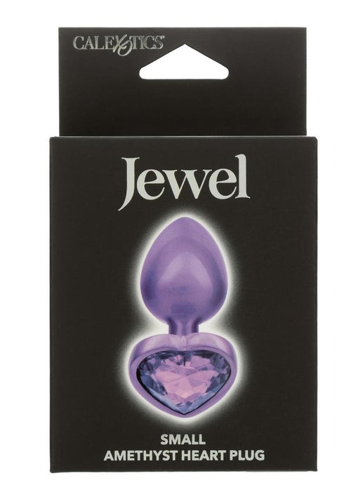 Load image 1 in gallery view. Jewel Amethyst Heart Anal Plug - Purple - Small