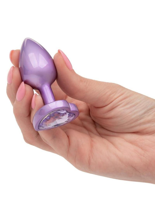 Load image 1 in gallery view. Jewel Amethyst Heart Anal Plug Jewel