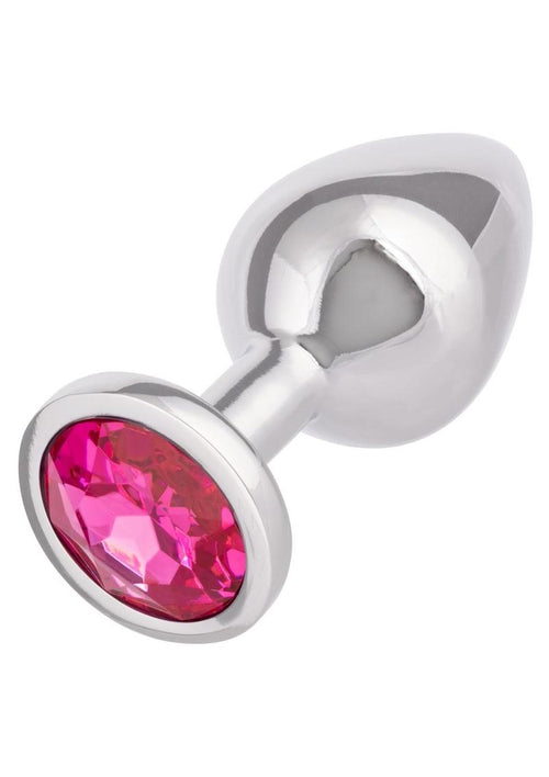 Load image 1 in gallery view. Jewel Rose Aluminum Anal Plug - Metal/Pink - Large