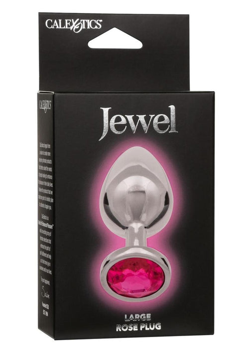 Load image 1 in gallery view. Jewel Rose Aluminum Anal Plug - Metal/Pink - Large