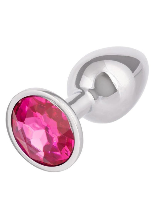 Load image 1 in gallery view. Jewel Rose Aluminum Anal Plug - Metal/Pink - Small