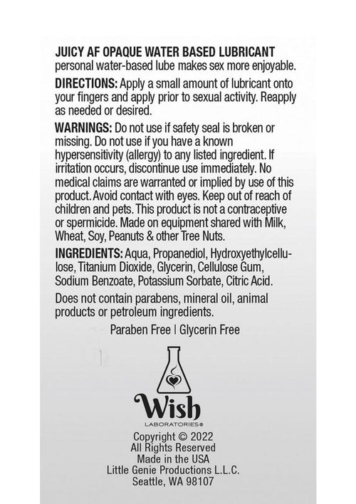 Load image 1 in gallery view. Juicy AF Water Based Opaque Lubricant - 4oz