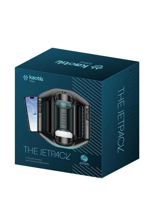 Load image 1 in gallery view. Kaotik Labs The Jetpack App Control Rechargeable Masturbator - Black/Blue