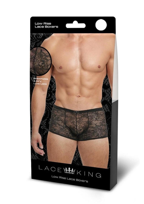 Load image 1 in gallery view. Lace King Lace Boxers - Black - Large/XLarge