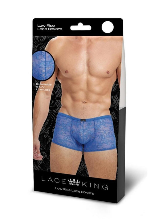 Load image 1 in gallery view. Lace King Lace Boxers - Blue - Large/XLarge