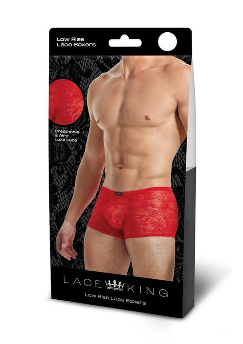 Load image 1 in gallery view. Lace King Lace Boxers - Red - Large/XLarge