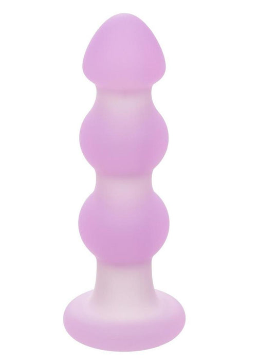 Load image 1 in gallery view. Lavender Haze Beaded Probe Silicone Rechargeable Anal Plug - Purple/White