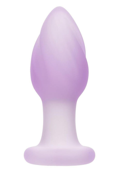 Load image 1 in gallery view. Lavender Haze Ridge Probe Silicone Rechargeable Anal Plug - Purple/White