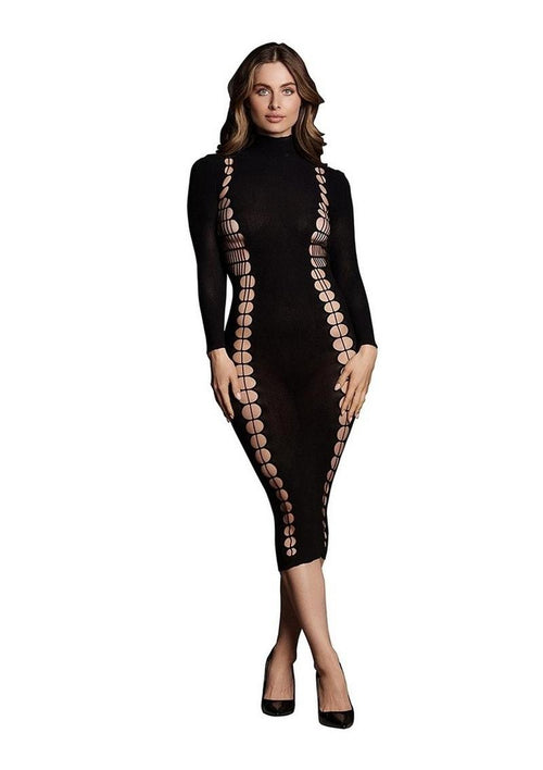 Load image 1 in gallery view. Le Desir Shade Carme Xi Dress with Turtleneck - Black - One Size