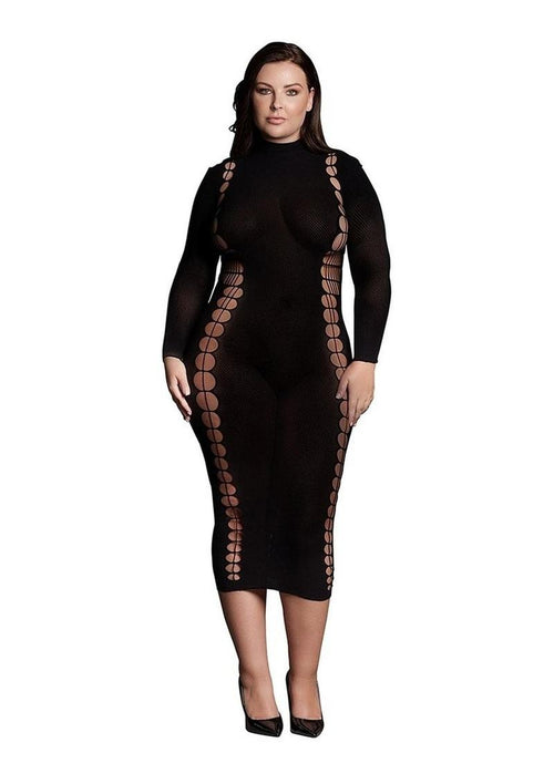 Load image 1 in gallery view. Le Desir Shade Carme Xi Dress with Turtleneck - Black - Queen