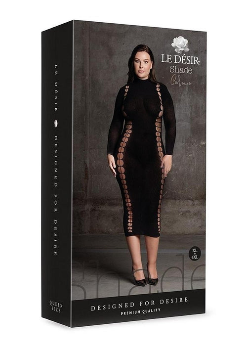 Load image 1 in gallery view. Le Desir Shade Carme Xi Dress with Turtleneck - Black - Queen