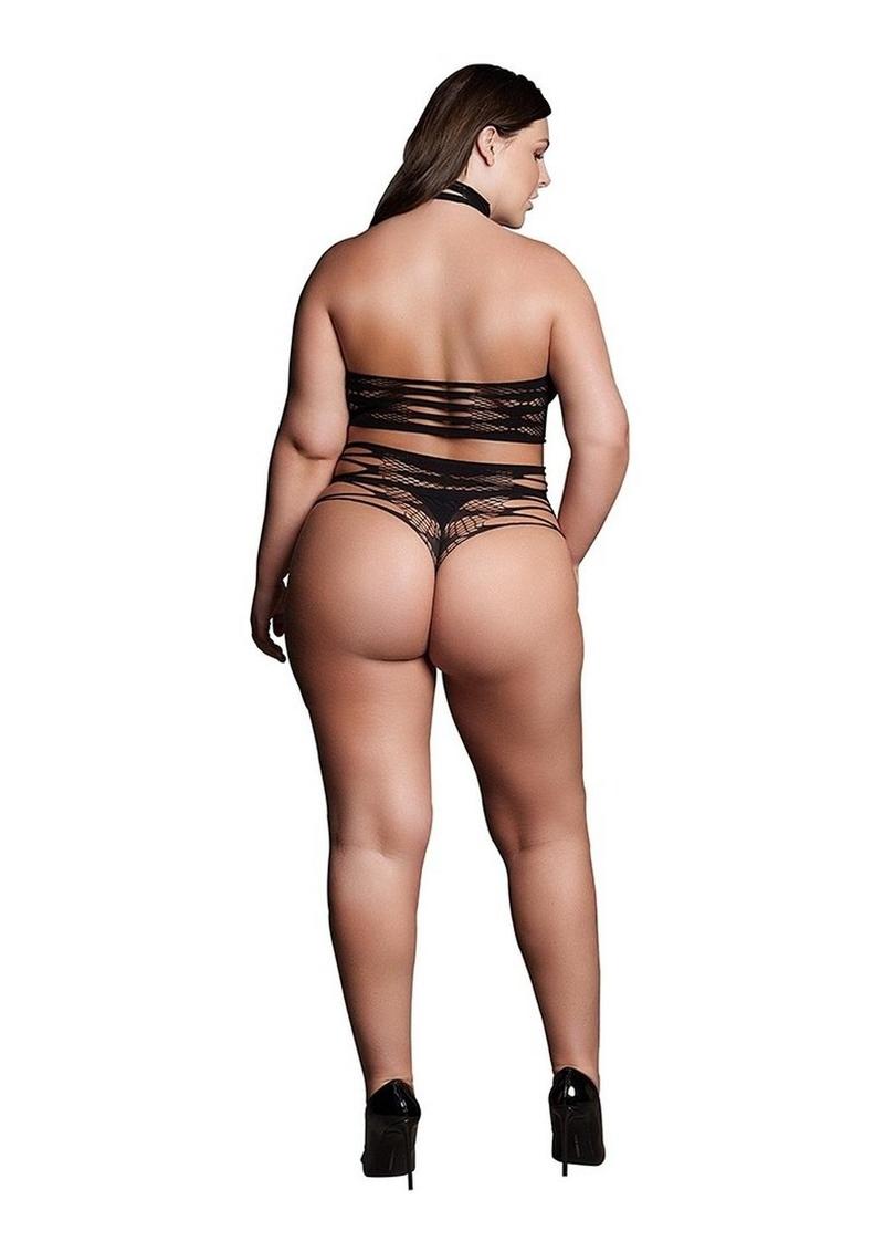 Le Desir Shade Carpo Xlvi Two Piece with Turtleneck, Crop Top and Pantie Le Desir