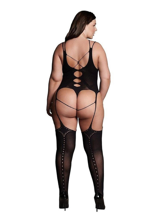 Load image 1 in gallery view. Le Desir Shade Elara Vii Bodystocking with Open Cups Le Desir