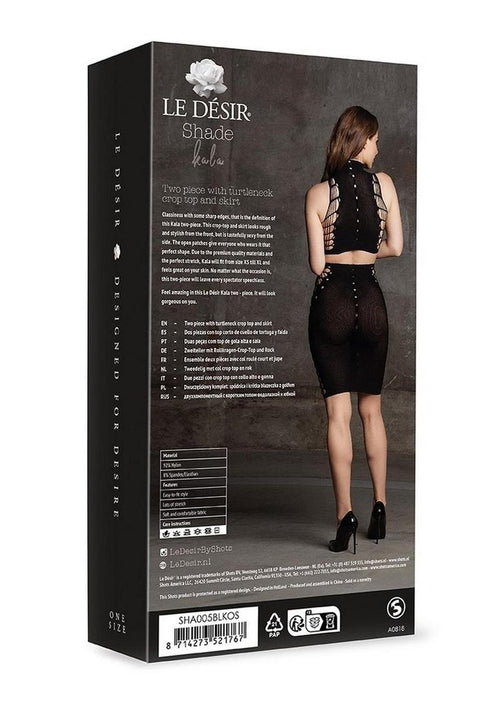 Load image 1 in gallery view. Le Desir Shade Kala Xxxvii Two Piece with Turtleneck, Crop Top and Skirt Le Desir