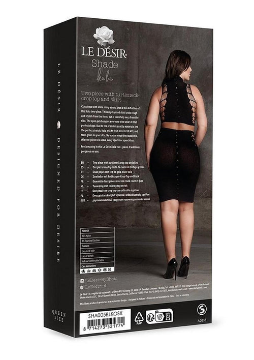 Load image 1 in gallery view. Le Desir Shade Kala Xxxvii Two Piece with Turtleneck, Crop Top and Skirt Le Desir