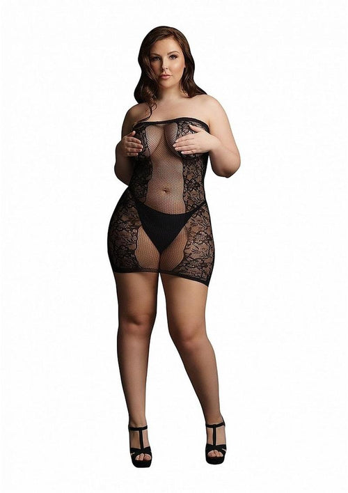 Load image 1 in gallery view. Le Desir Strapless Mini Dress - Black - Queen