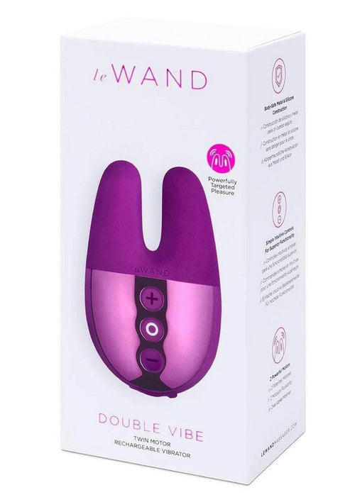 Load image 1 in gallery view. Le Wand Double Vibe Rechargeable Silicone Rabbit Vibrator - Cherry/Purple
