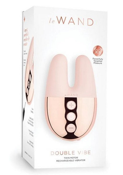 Load image 1 in gallery view. Le Wand Double Vibe Rechargeable Silicone Rabbit Vibrator - Rose Gold