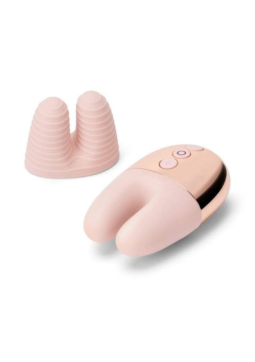 Load image 1 in gallery view. Le Wand Double Vibe Rechargeable Silicone Rabbit Vibrator - Rose Gold