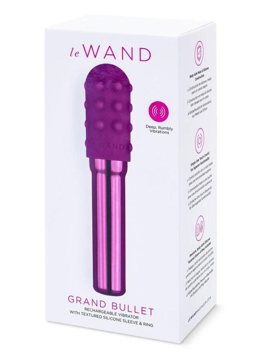 Load image 1 in gallery view. Le Wand Grand Bullet Rechargeable Silione Vibrator - Cherry/Purple