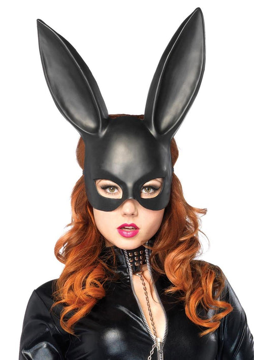 Load image 1 in gallery view. Leg Avenue Bondage Bunny Mask - Black - One Size