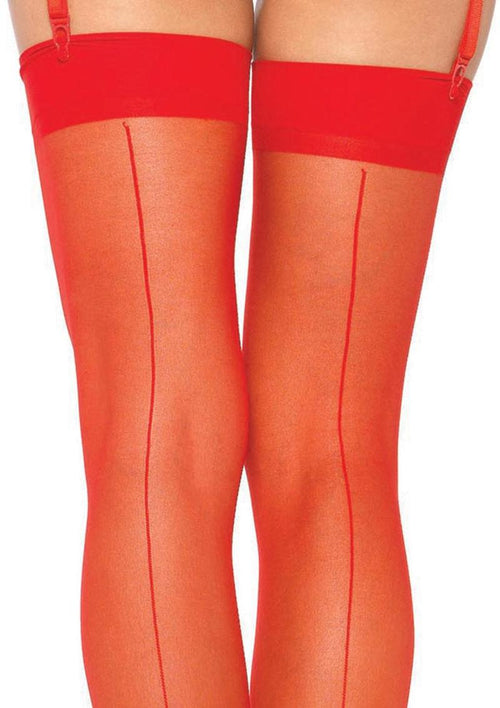 Load image 1 in gallery view. Leg Avenue Sheer Backseam Stockings Leg Avenue