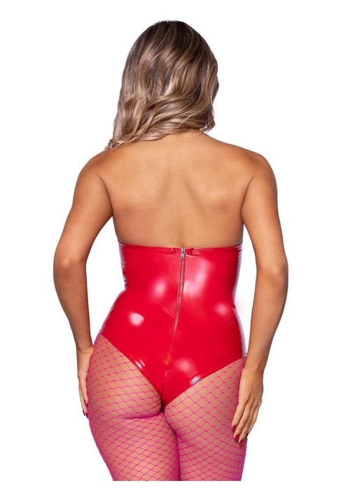 Load image 1 in gallery view. Leg Avenue Vinyl Boned Bodysuit - Its Cassidy Bybee