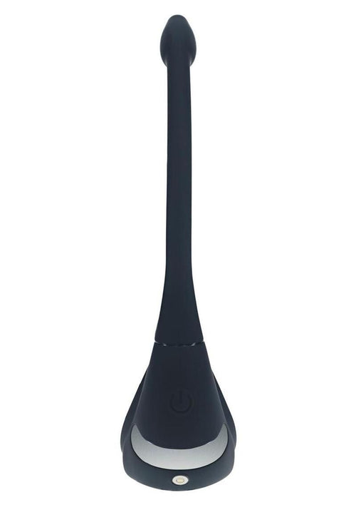 Load image 1 in gallery view. Levelz Vibrating Silicone Rechargeable Tri O Cock Ring with Prostate Stimulator and Remote Control - Black