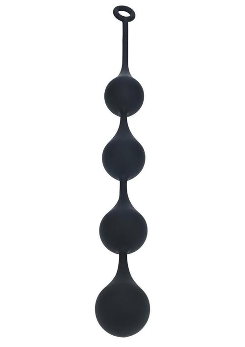 Load image 1 in gallery view. Levelz Waterdrop Silicone Anal Balls - Black - XXLarge - 60mm