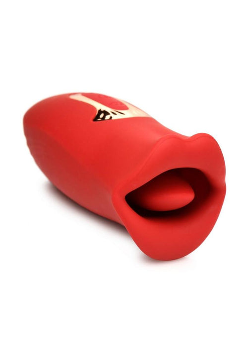 Load image 1 in gallery view. Lickgasm Kiss and Tell Mini Kissing Vibrating Rechargeable Silicone Clitoral Stimulator - Red