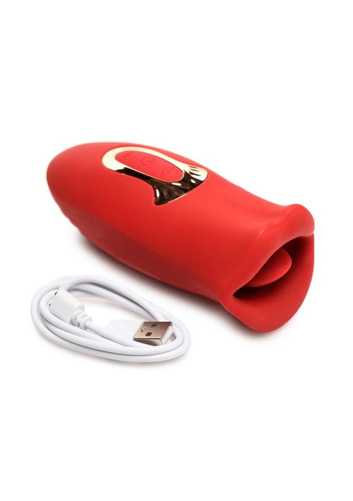Load image 1 in gallery view. Lickgasm Kiss and Tell Mini Kissing Vibrating Rechargeable Silicone Clitoral Stimulator Lickgasm
