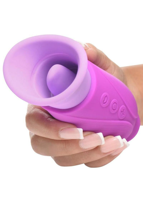 Load image 1 in gallery view. Lickgasm Licking Violet Sucking Licking Rechargeable Silicone Vibrator Lickgasm