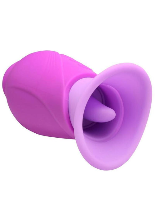 Load image 1 in gallery view. Lickgasm Licking Violet Sucking Licking Rechargeable Silicone Vibrator - Purple