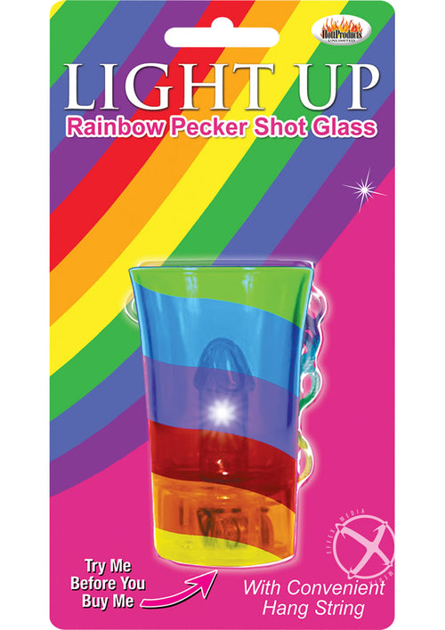 Load image 1 in gallery view. Light Up Rainbow Pecker Shot Glass