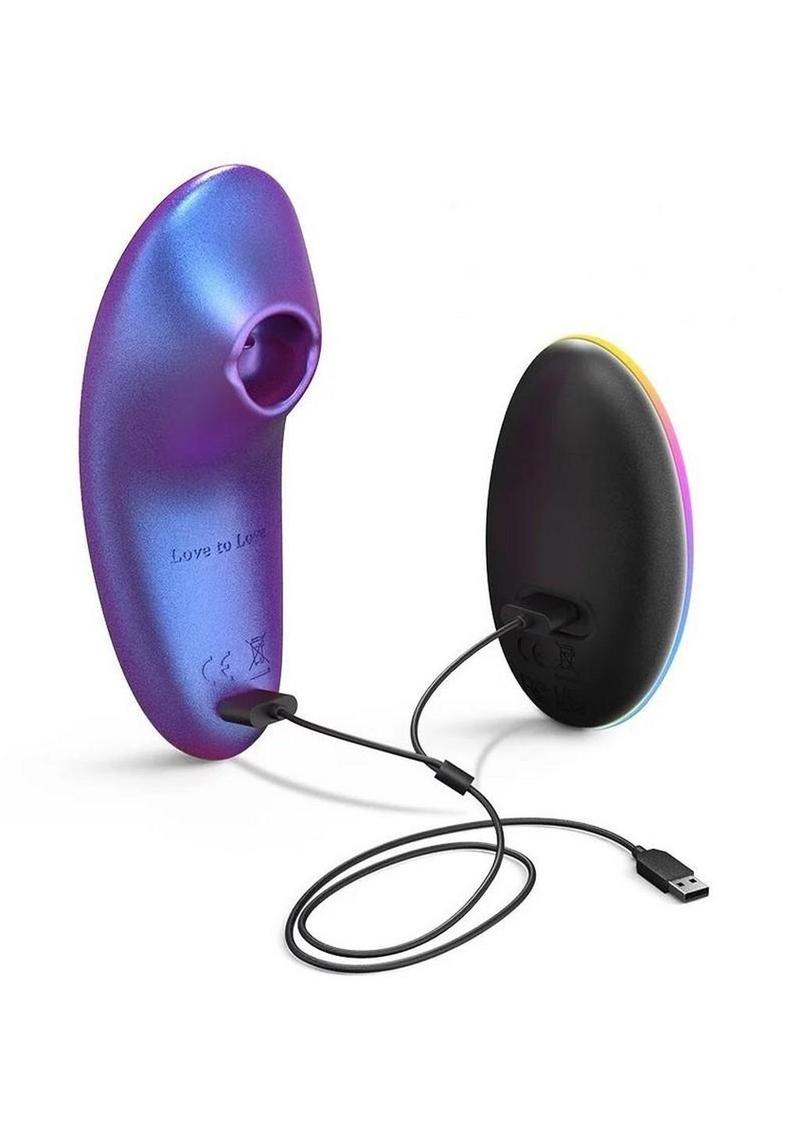 Love to Love Dreamer Silicone Rechargeable Sense Touch Vibrator with Remote - Iridescent Night Love to Love