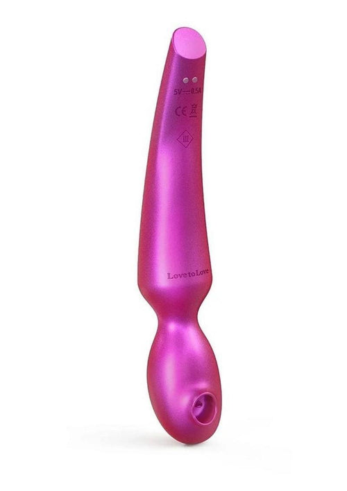 Load image 1 in gallery view. Love to Love Pleaser Silicone Rechargeable Clitoral Stimulator - Iridescent - Berry/Pink