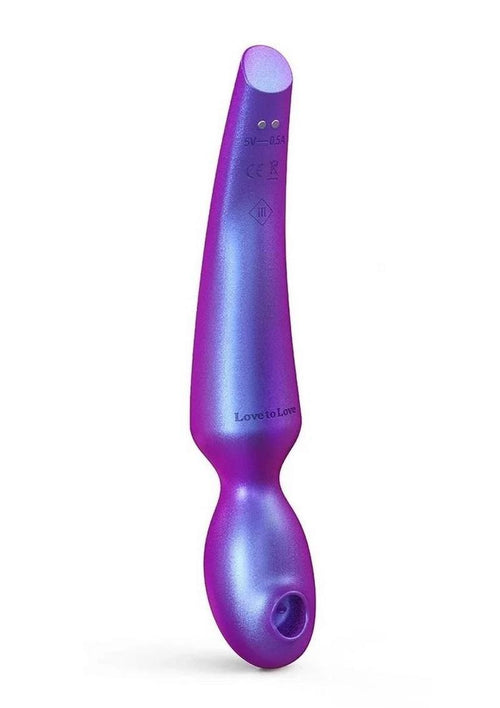 Load image 1 in gallery view. Love to Love Silicone Rechargeable Sense Touch Clitoral Stimulator - Iridescent Night - Blue