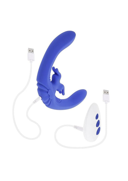 Load image 1 in gallery view. Lovebirds Rechargeable Silicone Dual Vibrator with Remote Control Evolved