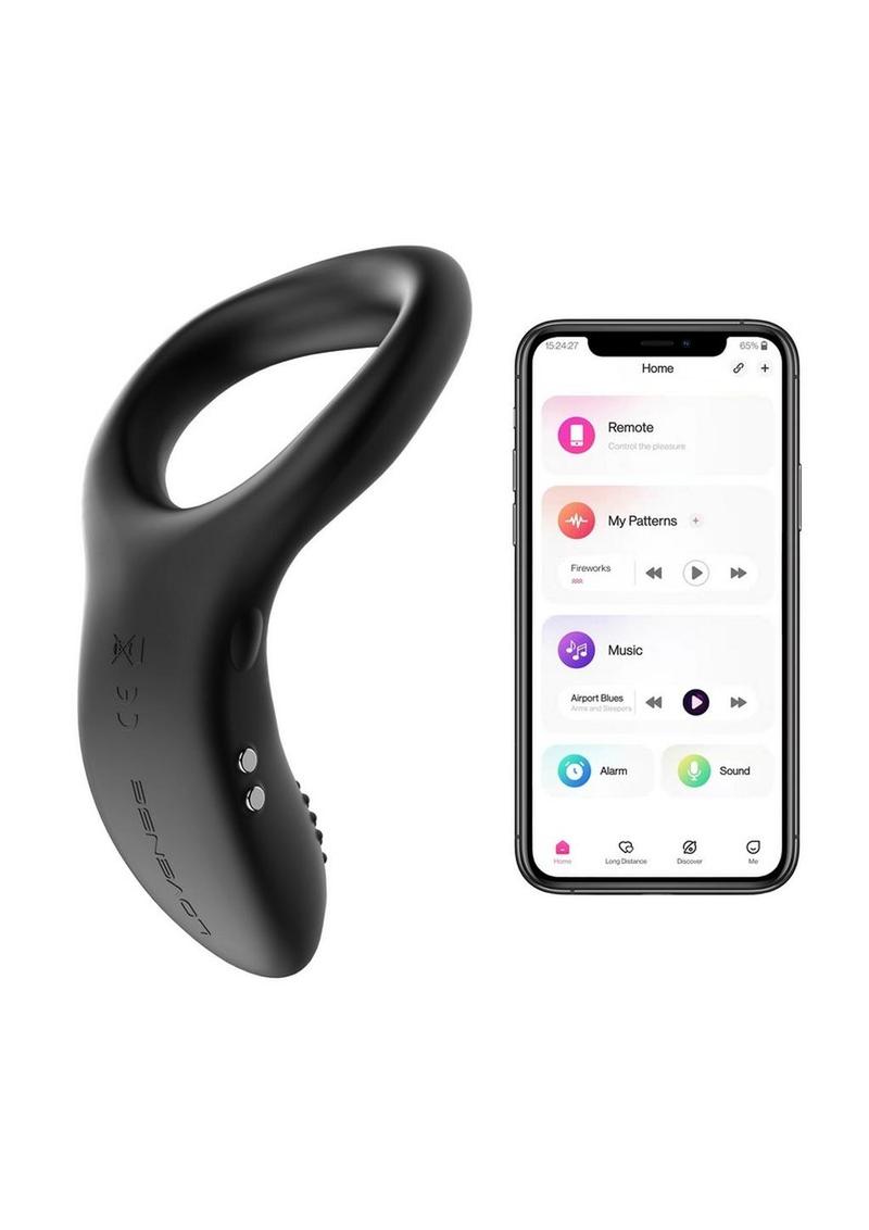 Lovense Diamo Remote Controlled Vibrating Silicone Cock Ring Lovense