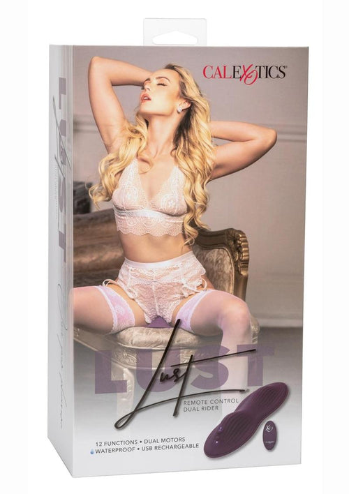 Load image 1 in gallery view. Lust Remote Control Dual Rider Rechargeable Silicone Massager - Purple